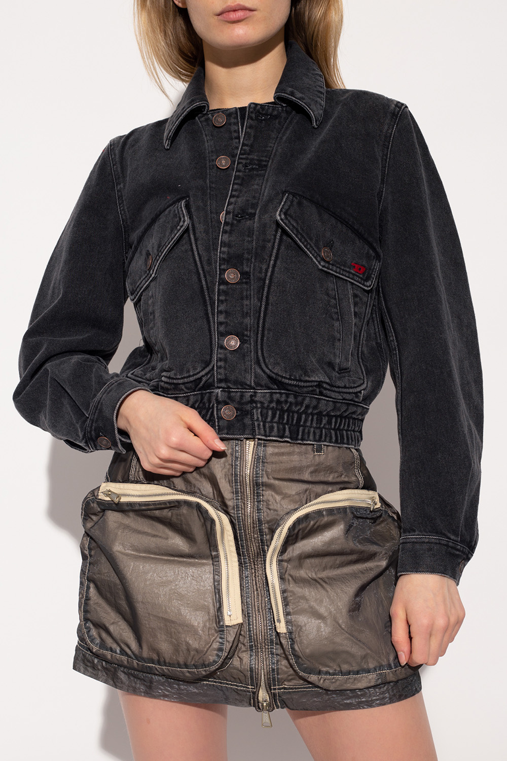 DIESEL De-Tracy Bomber Jacket Diesel De-Tracy Denim Bomber Jacket